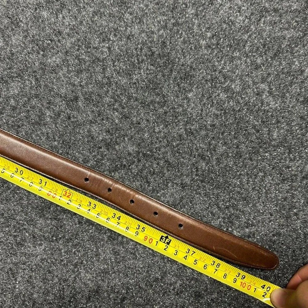Vintage Coach Leather Belt 34 Brown Brass Buckle 3883 Old Money Preppy